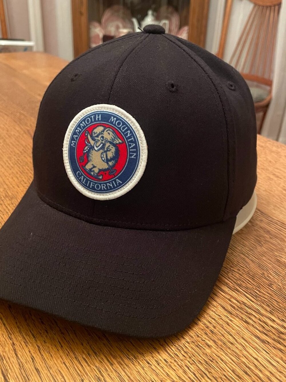 Mammoth Mountain California Black Fitted (Small/Medium) Baseball Hat Cap